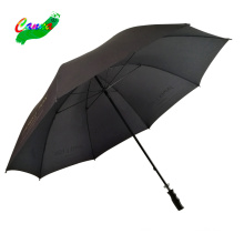 Parapluie de golf d&#39;impression de logo premium ouvert manuel économique de couleur noire